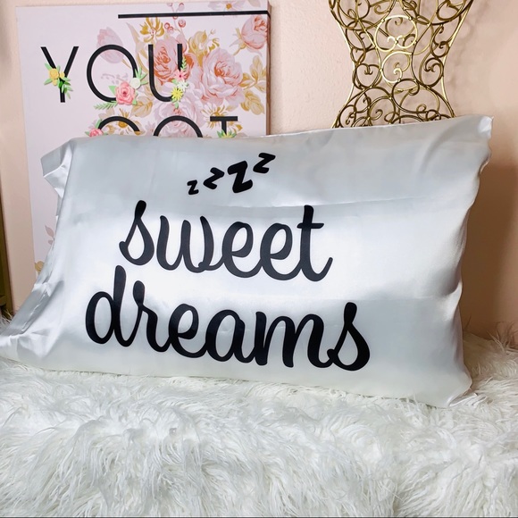💗💤 Satin Standard”SWEET DREAMS”Pillowcase - Picture 2 of 2
